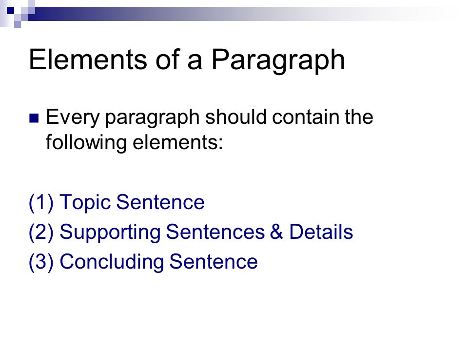 How to structure a paragraph in an academic essay